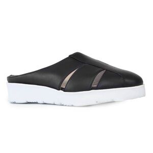 Amalfi Black Leather Pillow Feel Fishermen Mules Size 9 Made in Italy